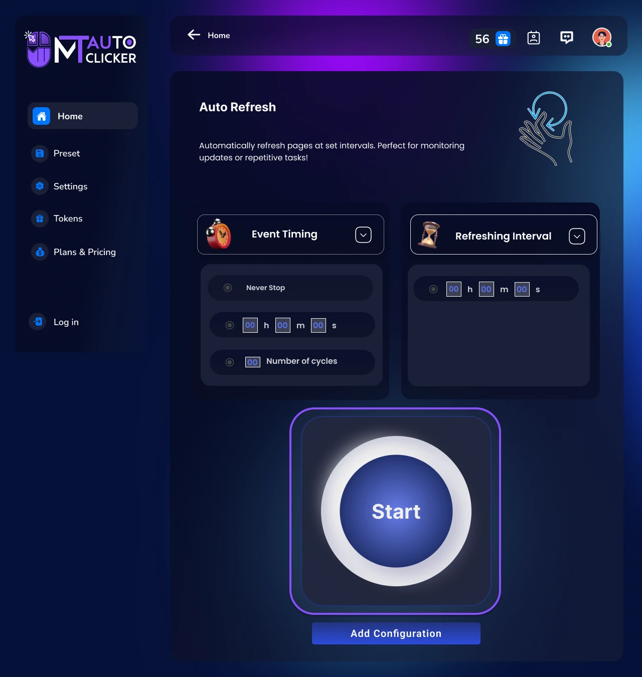 Step 3: Click on START